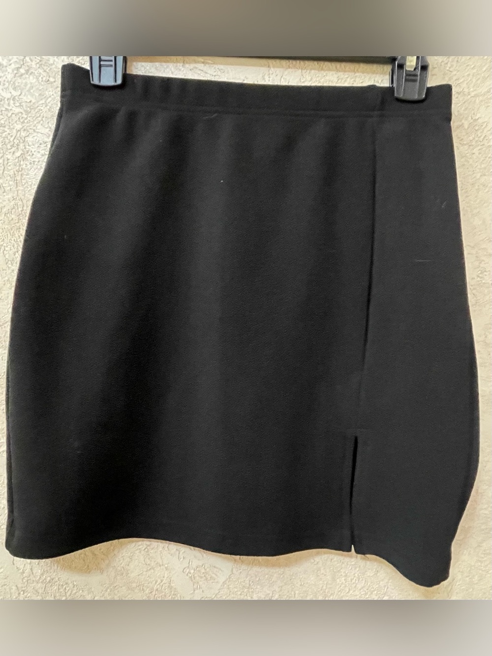evoluSHEIN × ANITTA Jheni Black Side Slit Mini Skirt, Size 6